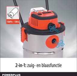 Dual Power accu stofzuiger nat-droog POWDP6050 - 20V draadloze stofzuiger - 30l tank - zonder accu en lader - met 2 acc. — thumbnail 2