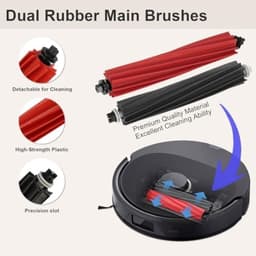 Accessoireset geschikt voor Roborock Q8 Max/ Q8 Max+/ Q5 Pro/ Q5 Pro+ robotstofzuiger, vervangende onderdelen dubbele hoofdborstel, zijborstel, wasbaar filter, stofzuigerzakken, dweilpad — thumbnail 5