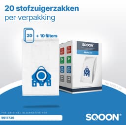 SQOON® Kwaliteit stofzuigerzakken geschikt voor Miele HyClean G/N - Miele 9917730 - o.a. Miele Complete C2, Complete C3, Classic C1, S8, S5, S2 Series — thumbnail 5