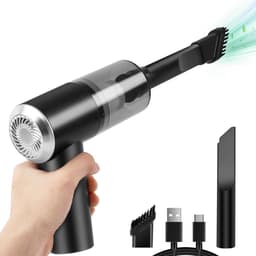 Draadloze Mini Handstofzuiger met LED en USB Oplaadbaar - Compact en Draagbaar voor Tafel, Toetsenbord en Auto — thumbnail 1