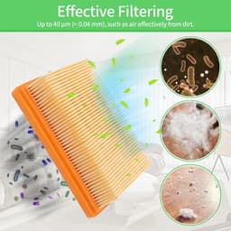 10 stofzuigerzakken KFI 487 2.863-006.0 + 2 KFI 4410 filters Gescht voor Kärcher WD4 WD5 WD6 WD5P WD6P Premium MV4 MV5 MV6 2.863-005.0 (17) stofzuiger — thumbnail 3