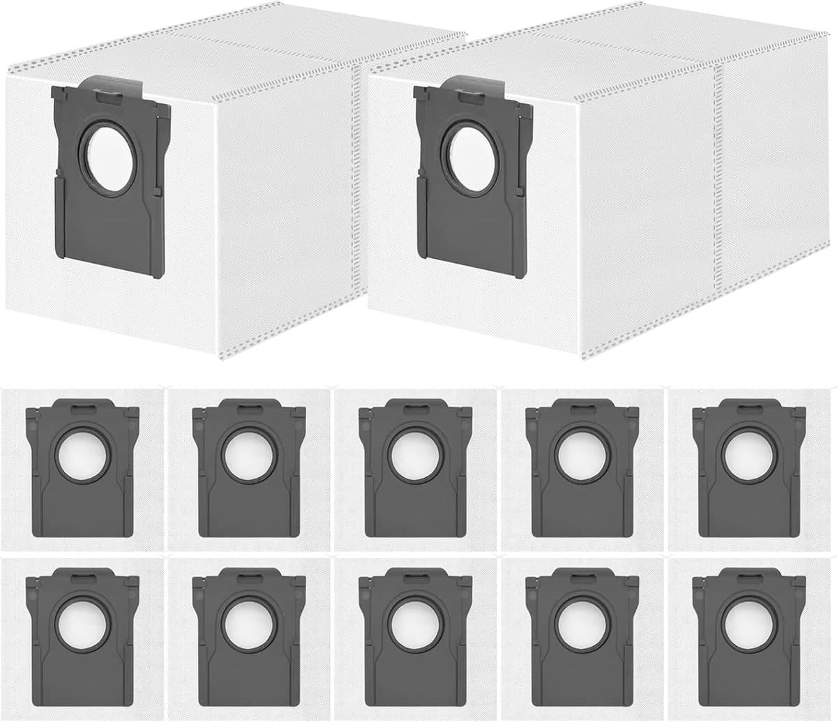 12 stuks stofzakken reserveonderdelen voor Dreame X40/X50 Ultra Complete-D20 Pro Plus-L50/L40s Pro Ultra- X40/X50 Master-L10s Pro Gen 2-L10s/L20/L40/L50/Aqua10 Ultra, Mova E30/V50/P50-L20/X30/ Ultra Complete L10s/L10/L10s Pro/L40/L50/E30 Ultra — afbeelding 1