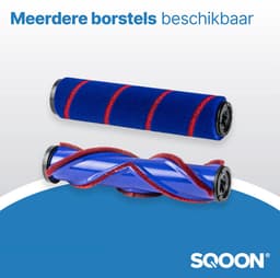 SQOON® - Borstelrol geschikt voor Dyson V7, V8, V10, V11, V15, S0268,S0268-1 en S0268-2, Geschikt Voor Gladde Vloeren en Kortpolig Tapijt en Kleden — thumbnail 4