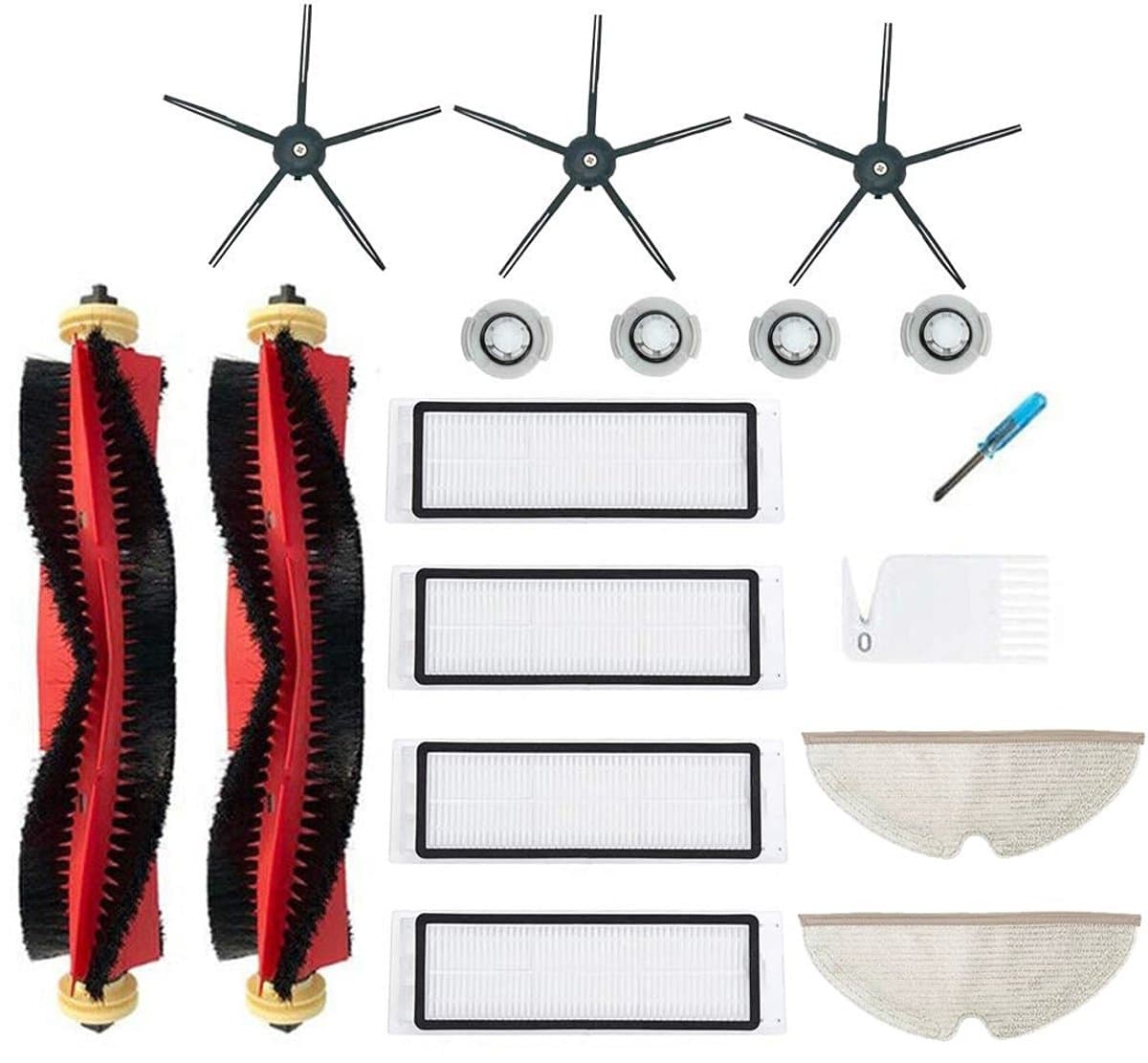 Dailygoody - Roller Borstel Kit - Stofzuiger Accessoires - Hoogwaardige Kwaliteit - Geschikt voor Xiaomi Roborock - Perfect voor Vloeren en Meube — afbeelding 1