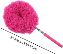 Intrekbare stofreiniger - Plumeau veer - Stof verwijderen - Flexibele kop - 33-80 cm - Rood — thumbnail 5