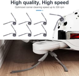 ZEYNOMAX- Zijborstels - Compatibel met Roborock Q Revo Curv/Edge - Vervangbare borstels - Efficiënte reiniging - Hoogwaardige kwaliteit - Eenvoudige installatie - Stofzuigerborstels — thumbnail 2