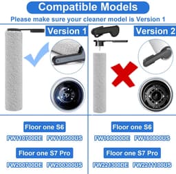 Dailygoods- Borstelroller Reserveonderdelen - 2 Borstelrollen - 2 Filters - 1 Reinigingsborstel - Geschikt voor Tineco FLOOR ONE S7 PRO - Draadloze Stofzuiger - Stofzuigerborstel — thumbnail 2
