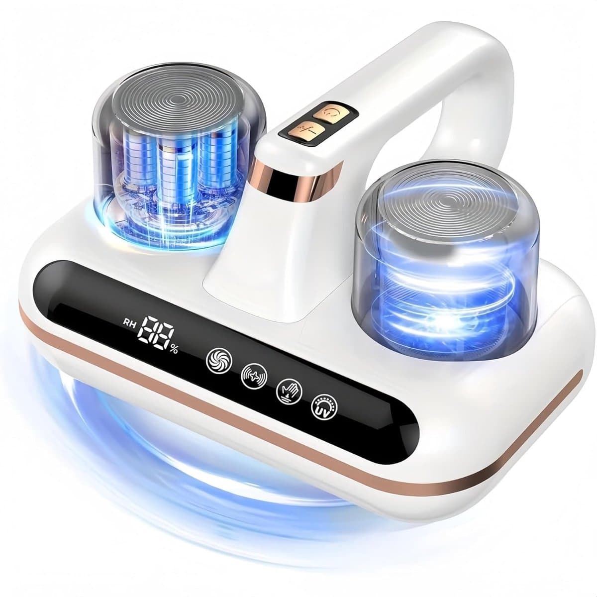 Matrasstofzuiger - 4-in-1 Draadloze Matrasstofzuiger met UV-licht en LED-scherm, Dubbele Zuigmond, Ultrasoon, Krachtige Zuigkracht, Anti-huisstofmijt handstofzuiger voor Bed, Bank, Kussens — afbeelding 1