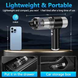 Lexium Kruimeldief snoerloos – Kruimeldief met steel – Nat&Droog – Handstofzuiger – Extreme zuigkracht – Kruimeldief snoerloos – Kruimelzuiger – Jouw ultieme schoonmaakpartner – Kruimelzuiger – Autostofzuiger – Handstofzuiger - Draadloos — thumbnail 5