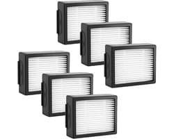 6-delige Zwarte HEPA Filters - Geschikt voor iRobot Roomba i7/i3/i5/E5/i8+ (niet voor Combo J7+/J9+)