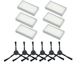 Geschikt voor 6x zijborstel + 6x HEPA-filter Geschikt voor CHUWI ilife v5s v5 x5 ilife V3s v3s pro v3l v5s