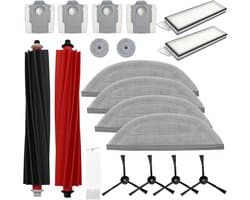 Reserveonderdelen gescht voor Roborock S8 MaxV Ultra - 19-delige accessoireset bestaande uit zijborstels, hoofdborstels, filter, stofzakken, zijdoekjes en doekjes