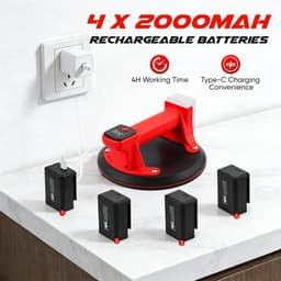 Draadloze Kruimeldief - Handstofzuiger Batterij - Snel Opruimen - Inclusief Extra Batterij - 35 x 27 x 12 cm - Zwart — thumbnail 3