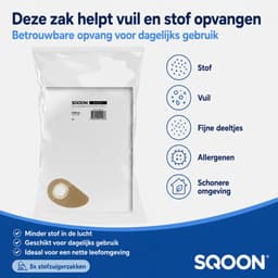 SQOON® Stofzuigerzakken Basic Geschikt voor Nilfisk Buddy II – 5 Stuks — thumbnail 3
