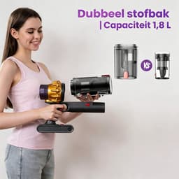 Konsoefuly Stofzuiger Draadloos - 650W Borstelloze Motor Met 125000 Omwentelingen per Minuut - 70 Minuten - 3 snelheden - Extra HEPAfilter — thumbnail 2