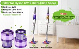 Stofzuigerfilter compatibel met Dyson Omni-glide+ | Omni-glide, SV19 stofzuiger - HEPA-filter paars - Promessa-Solutions — thumbnail 5