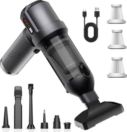 Draadloze Handstofzuiger - Draagbare Stofzuiger - Auto Huis Reinigen - 4-in-1 Multifunctioneel - 25000 Pa - Grijs — thumbnail 1