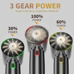 Draadloze Kruimeldief - Handstofzuiger Batterij - Auto Interieur Reinigen - 3 Snelheden Zuigkracht - 25000 PA - Grijs — thumbnail 5