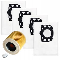 AreoSe - Stofzuigerzakken en filters voor Karcher WD3 WD2 Plus SE 4001 + filtr - 5 zakken + 1 filter — thumbnail 4