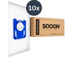 SQOON® Stofzuigerzakken - 10 Stuks - Geschikt voor AEG, Philips, Electrolux, Standaard BAG - Passend in o.a. AEG VX4, VX6, VX8, 6000 serie, GR201 of Philips Active, PowerPro, PerformerPro, PH99, FC8021/03, FC8021/05