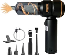 Auto Stofzuiger Draadloos - 18000PA Zuigkracht - Kruimelzuiger - Handstofzuiger - Kruimeldief - 9 Opzetstukken - HEPA Filter - Oplaadbaar - Snoerloos - Mini Stofzuiger - Airduster — thumbnail 1