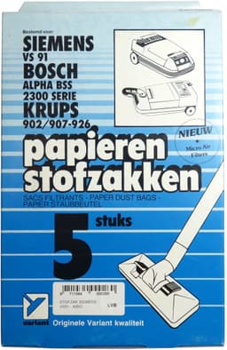 Variant stofzuigerzakken geschikt voor Bosch type A/B/C - 5 stuks - nr. VZ51AFABC - 461409 - 00461409 — thumbnail 2