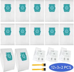 12 Stofzuiger Stofzakken Vervanging voor Miele TU Guard L1/Guard S1/CO Guard M1 Stofzuiger Accessoire Stofzak - 3 sets Filter Katoen Kleine borstel — thumbnail 2