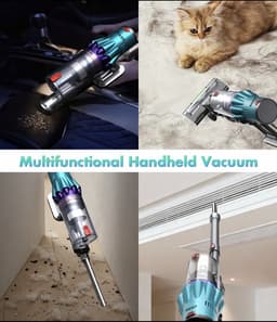 Viashi™Flexclean Steelstofzuiger Draadloos - 300W - Kruimeldief - Opzetstukken - Stofzuiger 35kPa zuigkracht - Zonder zak op accu - CleanDetect — thumbnail 2