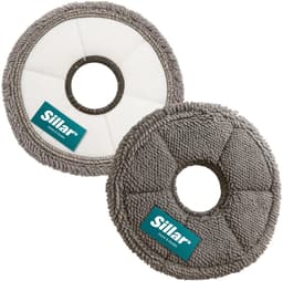 Sillar, set 6 dweilpads, microvezeldoek, geschikt voor Xiaomi S10 S20 X10 X20 L10 L20 X30 X40 X50, vervanging RMP7 / RMP8, herbruikbaar, diameter 13.5cm — thumbnail 2