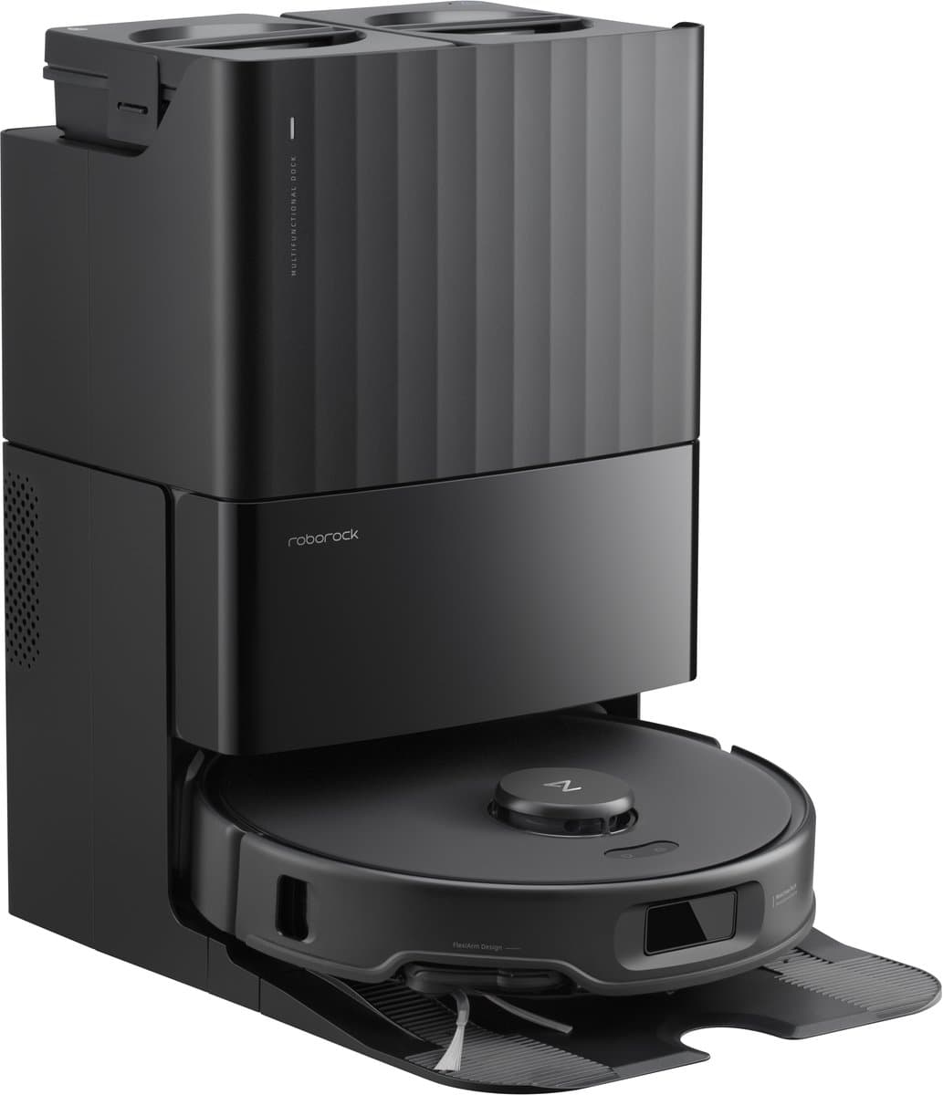 Roborock Qrevo Edge S5A robotstofzuiger - 18500Pa - met dweilfunctie&Liftable mop - anti-verstrengeling - obstakelvermijding - individuele tapijtstrategie - ultradun design - 75 °C heet water mopwas - Zelfreinigend - Wit - S8 Pro Ultra upgrade — afbeelding 1
