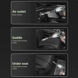 Krachtige mini-autostofzuiger, groot batterijdisplay, draadloze handstofzuiger voor grondige reiniging — thumbnail 4