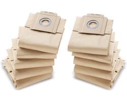10 Papieren Stofzuigerzakken - papieren filterzakken voor Kärcher Professional T7/1 (eco!efficiency), T9/1 (BP), T10/1, T10/1 (Adv / Eco!efficiency) - 6.904-333.0