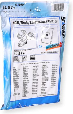 Scanpart stofzuigerzakken 4 stuks - Geschikt voor AEG Electrolux Philips S-bag - Inclusief 1 filter - Alternatief — thumbnail 1