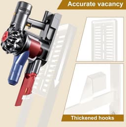 Stofzuigerhouder Geschikt voor Dyson V15/V12/V11/V10/V8/V7/V6 - DC58/DC59/DC62/DC74 - Vloeropslagorganisator Zonder Boren in de Muur (Wit) — thumbnail 2