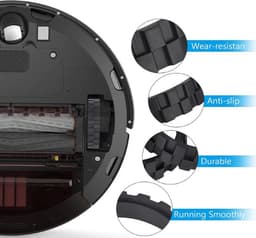 2 stuks banden compatibel met iRobot Roomba 500, 600, 700, 800, 900 - reservebanden - antislip - eenvoudige montage — thumbnail 4