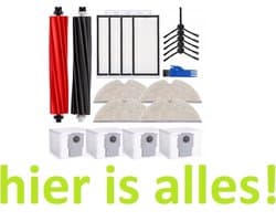 Accessoireset compatibel met Roborock Q8 Max - Max+ - Q5 Pro -Q5 Pro+ - zakken - moppen - filters - borstels - Hoogwaardige vervanging - reserveonderdelen - 20 onderdelen - hier is alles!