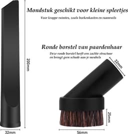 Universele 6-delige Stofzuiger Hulpstukken Set – Geschikt voor o.a. Miele, Philips, AEG, Bosch & Karcher — thumbnail 4