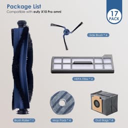 PolkaHome® 17-delige Accessoires Set voor Eufy X10 Pro Omni – Filters, Borstels & Stofzakken – onderdelen — thumbnail 3