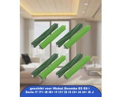 4-delige set vervangende rubberen borstels geschikt voor iRobot Roomba E5 E6 i Serie i7 i7+ i8 i8+ i1 i1+ i2 i3 i3+ i4 i4+ i6 J serie robotstofzuigers.