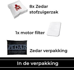 Stofzuigerzakken geschikt voor Miele FJM Compact C1 / C2 complete C1 - van Zedar - 8 stuks — thumbnail 5