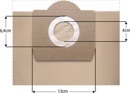 10x Dparts stofzuigerzakken geschikt voor Karcher WD3 en MV3 series + 1x parketborstel + 1x plumeau — thumbnail 2
