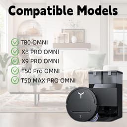 10 stuks vervangende stofzakken - Voor ECOVACS DEEBOT X8 PRO OMNI /X9 PRO OMNI /T50 Pro OMNI /T50 MAX PRO OMNI /T80 OMNI robotstofzuigers. Stofzakken met actieve koolstof -vierlaagse structuur — thumbnail 2