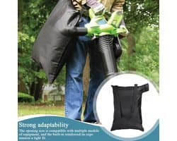 Bladeren Stofzuiger Zak - Bladverzamelaar Tuin - Bladeren Opruimen - Onderste Rits - 27.5 x 21 inch - Zwart