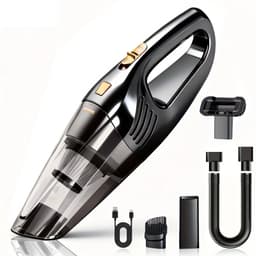 Draadloze Handstofzuiger Zwart – Krachtige Auto & Huis Mini Stofzuiger met USB Opladen en Hoge Zuigkracht — thumbnail 1