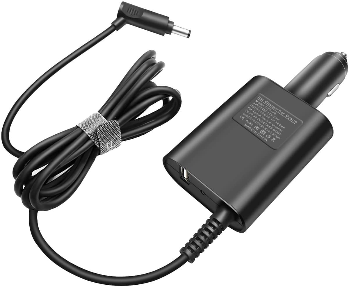 aladdien - 35 W autolader - Voor Dyson stofzuiger - Duurzaam en betrouwbaar - Zwart - Geschikt voor V7 V6 V8 DC58 DC59 - 1,8 meter kabel - Hoogwaard... — afbeelding 1
