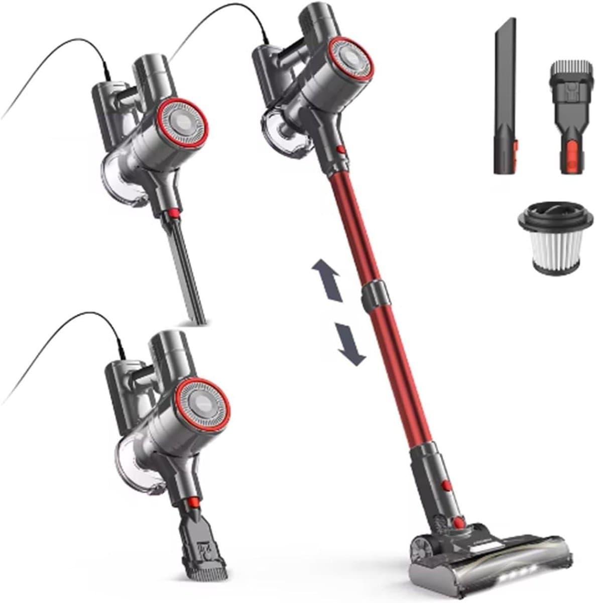 Steelstofzuiger - Handstofzuiger - Huis Schoonmaken - 6-in-1 Accessoires - 600W Vermogen - Blauw — afbeelding 1