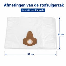 Parkside stofzuigerzakken en filter set, huismerk microfiber — thumbnail 2