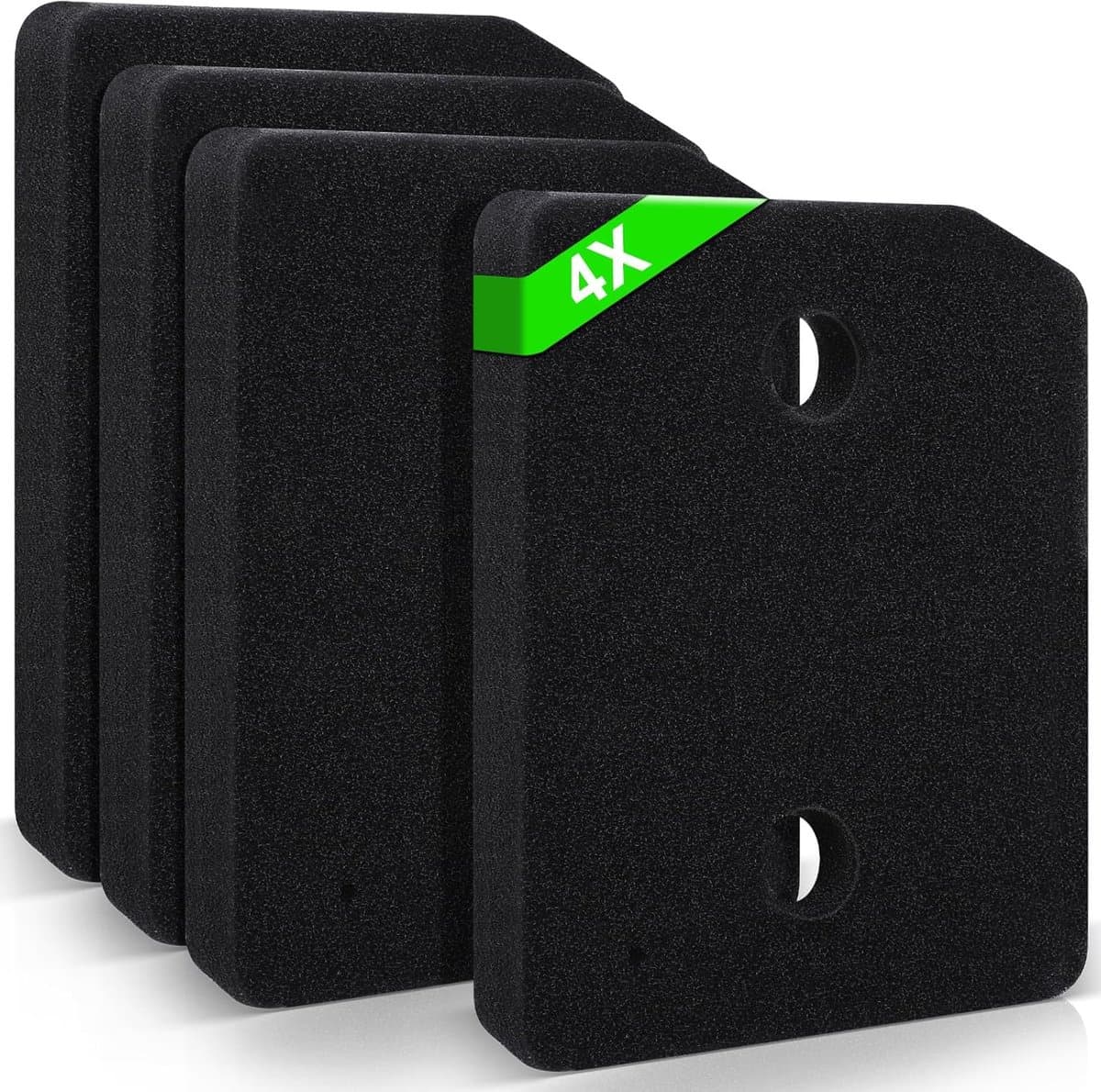 4 stuks voor Miele T1-drogerfilter 9164761- dubbellaags schuimfilter 207x157x30 mm, vervangend filter geschikt voor de T1-serie — afbeelding 1