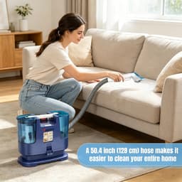Cellista Draadloze Tapijtreiniger 210W - Vlekkenreiniger voor Bank en Auto - Meubelreiniger met Spuitzuigfunctie - Accu Tapijtreiniger - 2 Accu's — thumbnail 3