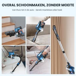 Grenintol V870 Steelstofzuiger - Snoerloze Stofzuiger met Accu - Draadloos Steelstofzuiger - 60000Pa Krachtige Zuigkracht - 350W Borstelloze Motor - 1.6L Grote Stofbak - HEPA Filter - LED Verlichting - Voor Dierenharen & Harde Vloeren - Blauw — thumbnail 2